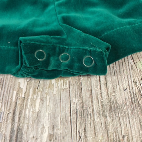 Vintage Green Shortall Romper Set 6-9 Months USA - Picture 3 of 6